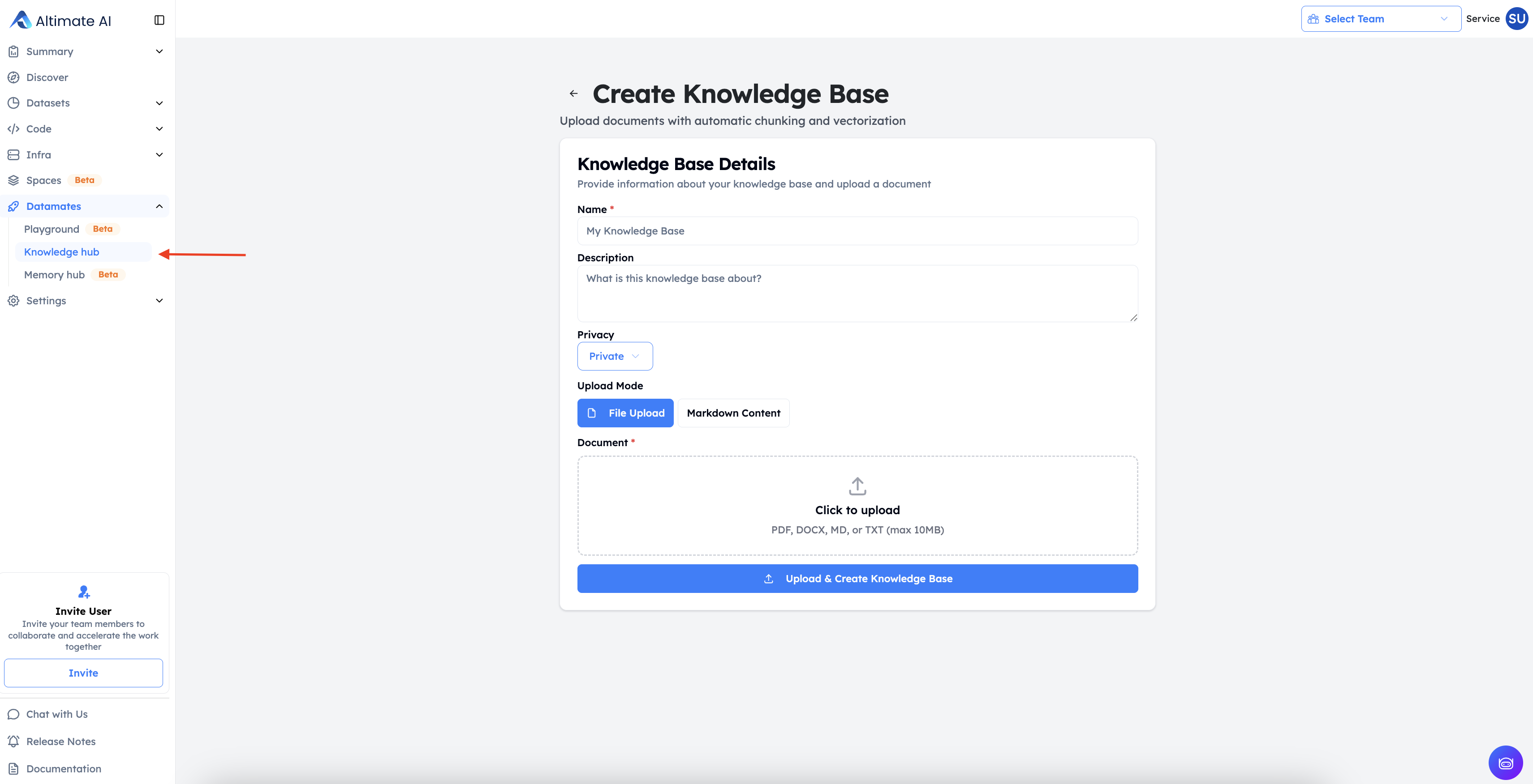 Create Knowledge Base